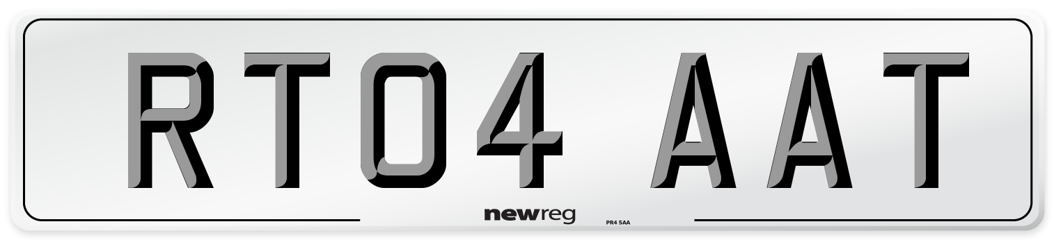 RT04 AAT Number Plate from New Reg